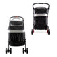 dynamic pet stroller black front and back