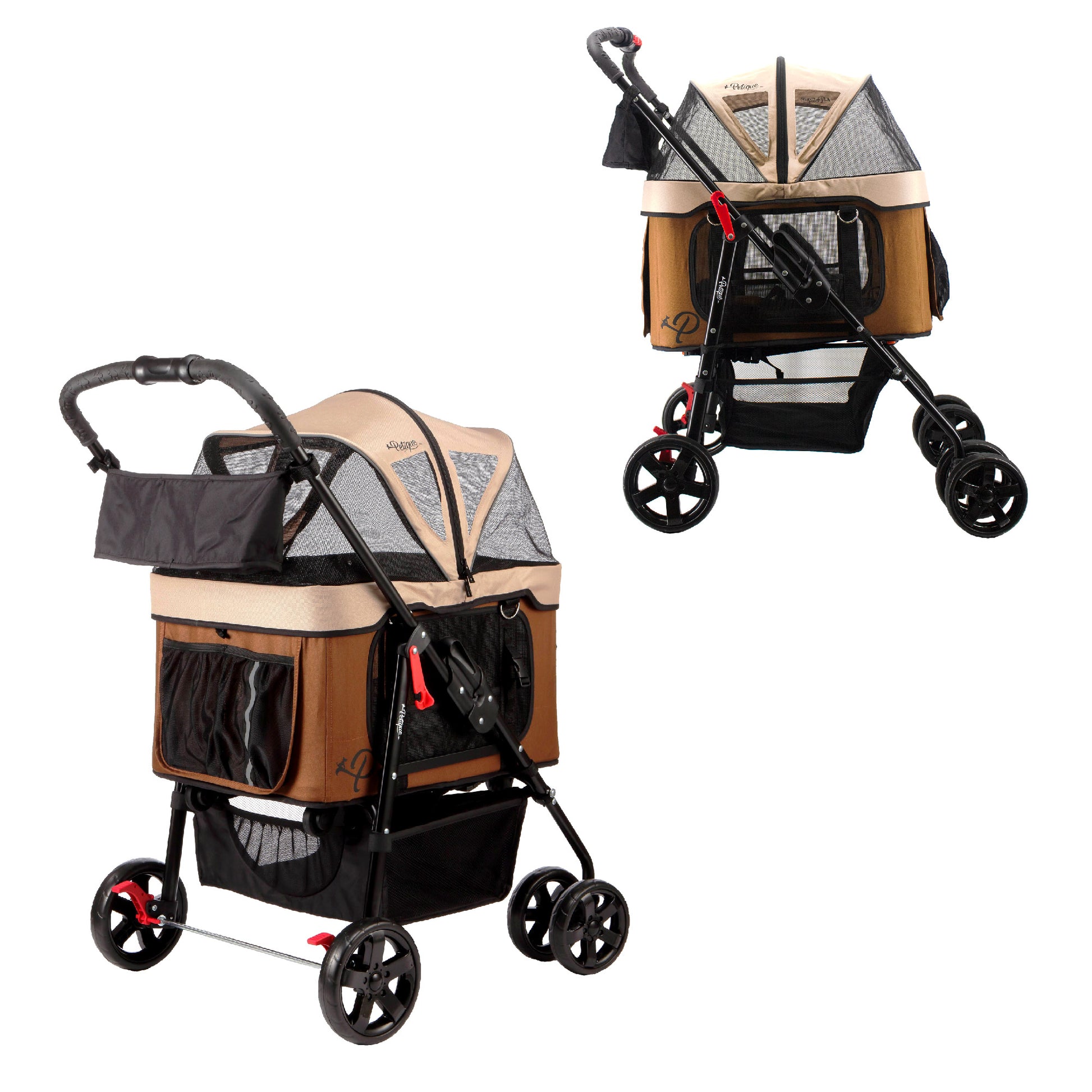 brown pet stroller for travel