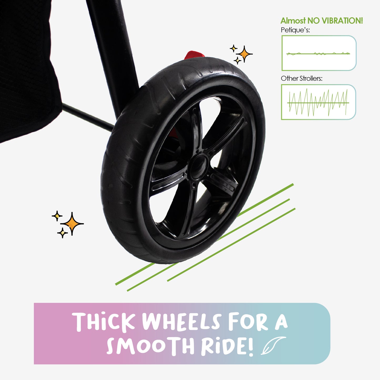 dynamic pet stroller thick wheels