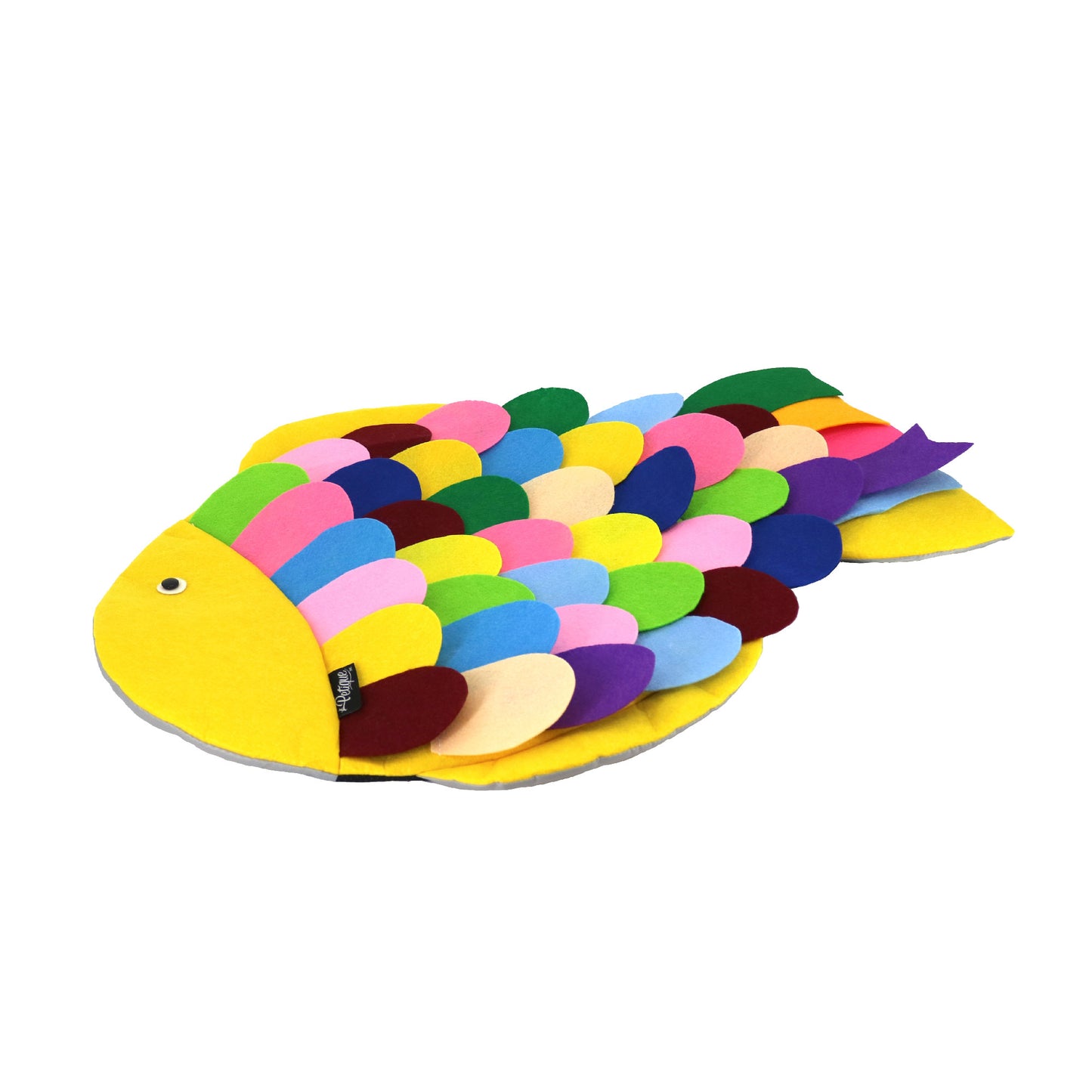 Snuffle Mat Puzzle Pad – Fish Colorful Felt for Treats, Interactive & Engaging, Easy to Clean, Handmade with Love. Mental & Physical Stimulation, Prevents Destructive Behavior, Slows Eating, Encourages Foraging Skills, Relieves Excess Energy, for Pets