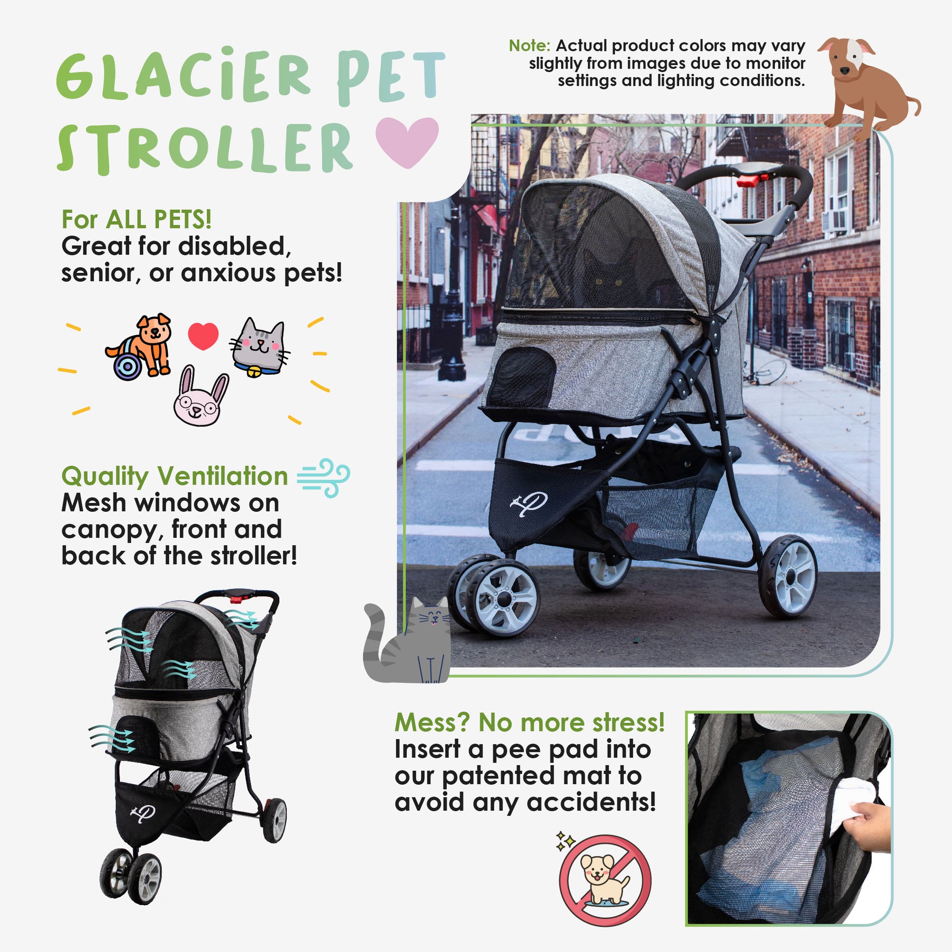 petique dog stroller Glacier Pet Stroller