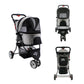 glacier pet stroller front and back view