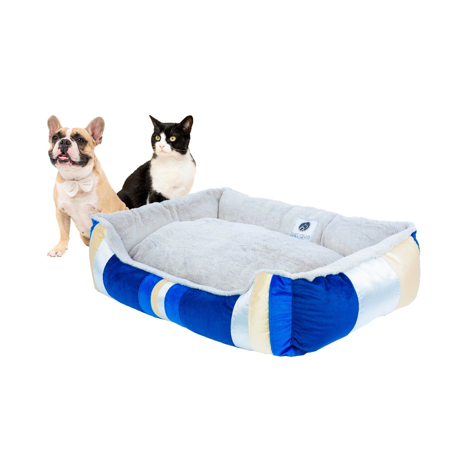 Golden Waves Pet Bed Soft Calming Pet Bed, Anti-Anxiety, Nonskid Bottom, Hypoallergenic, Premium Comfort Plus Pet Bed for Medium, Small Dogs/Cats, SUPPORTS UP TO 20LBS (23"x21"x5")