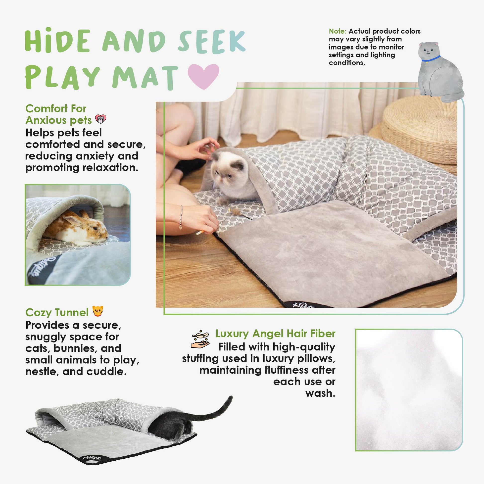 hide and seek play mat for anxious pets