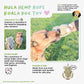Hula Hemp Rope Koala Dog Toy: Fun Squeaker in Head, Stimulates Pets Mentally & Physically, Tough Hemp Rope for Holding, Fetching, & Tug of War, Non-Toxic, Cleans Teeth, Variety of Textures, for Pets