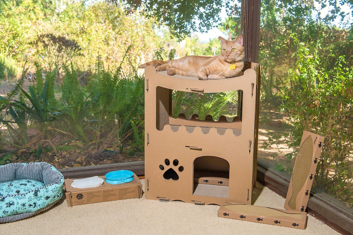 Feline Penthouse Cat House