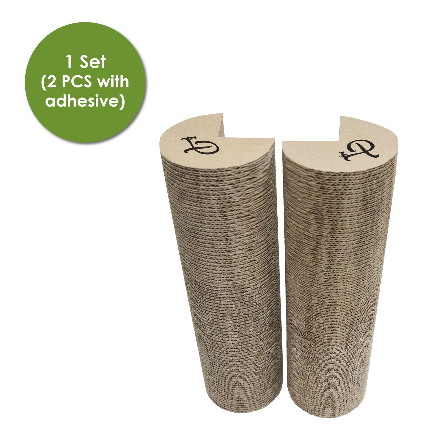 Kitty Corner Cat Scratching Post (2 Pieces): Eco-Friendly, Sustainable, Compostable, Non-Toxic, Double Stick Foam Tape Included, Durable Cardboard, Patented, for Cats