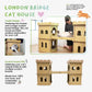 London Bridge Cat House: Safe, Sustainable, Fun, Non-Toxic, Sturdy, Easy Assembly, Eco-Friendly, 3 Levels, Multiple Scratch Boards, SUPPORTS UP TO 35 LBS