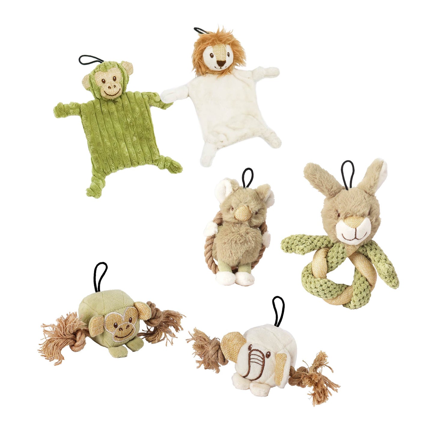 Petique 6 Piece Mini Hemp Pet Toy Bundle Pack: Eco-Friendly Pet Toys for Dogs & Cats, Non-Toxic, Durable, Squeaky Fun, Mentally Stimulating Chew Toys, Hemp Rope for Teeth Cleaning, Plaque Reduction, and Gum Massage, CE Certified Safe Pet Play Toys