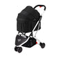 black newport pet stroller with storage basket