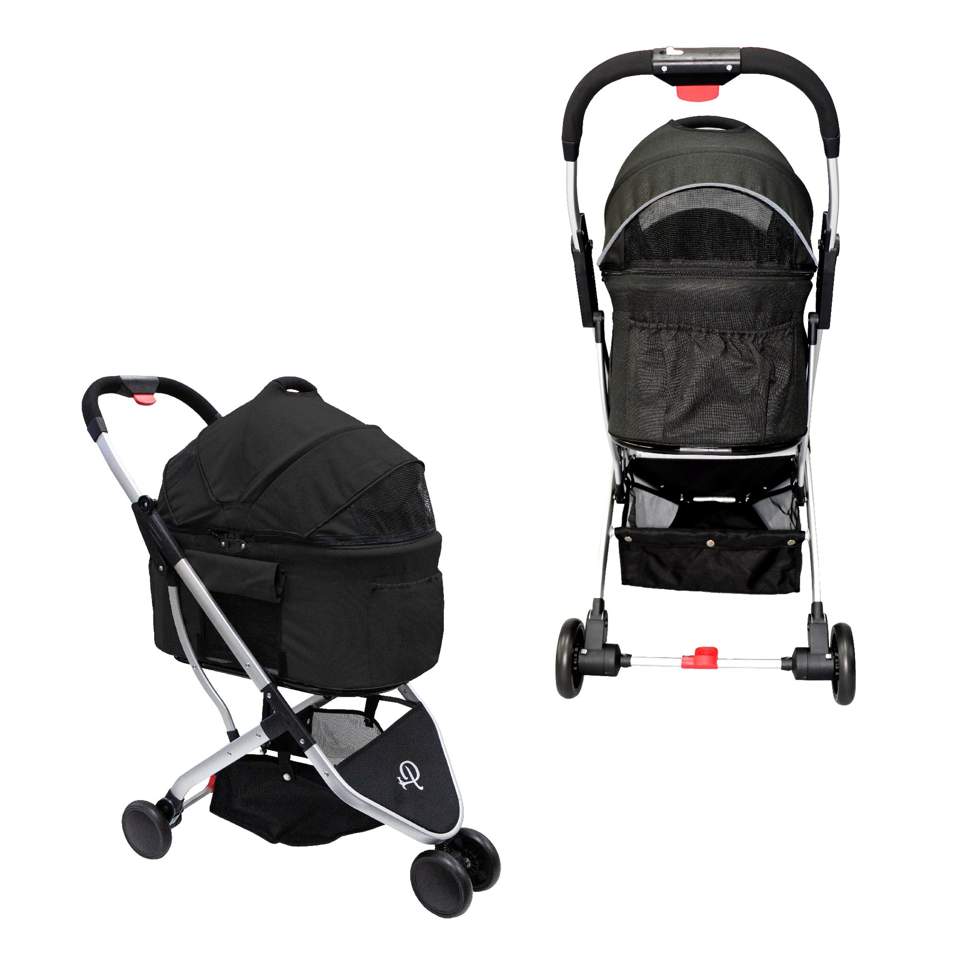  black newport pet stroller with brakes