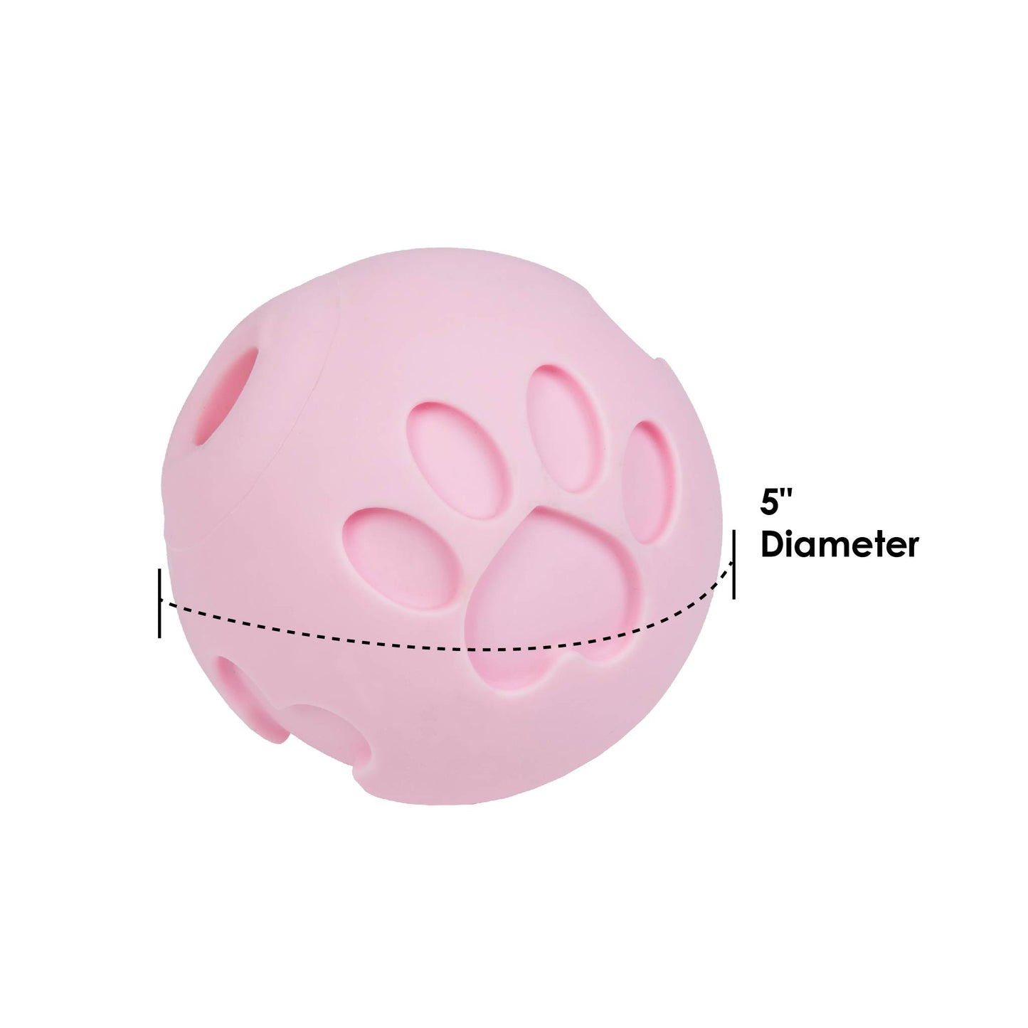 Pink Paw Me! Treat Ball Dispenser and Dog Toy: Engaging Design, Squishy Texture, Easy Rolling, Interactive Play, Keeps Pets Busy, Vanilla Scent, BPA-Free, FDA Approved for Dogs/Cats/Pets