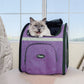 The Backpacker Pet Carrier for Small Dogs/Cats/Pets, Storage Pocket, Luggage Handle Slit, Leash Inside, Adjustable Straps, Reversible Mat, 3 Entryways, Folds Flat, Reflective Strip