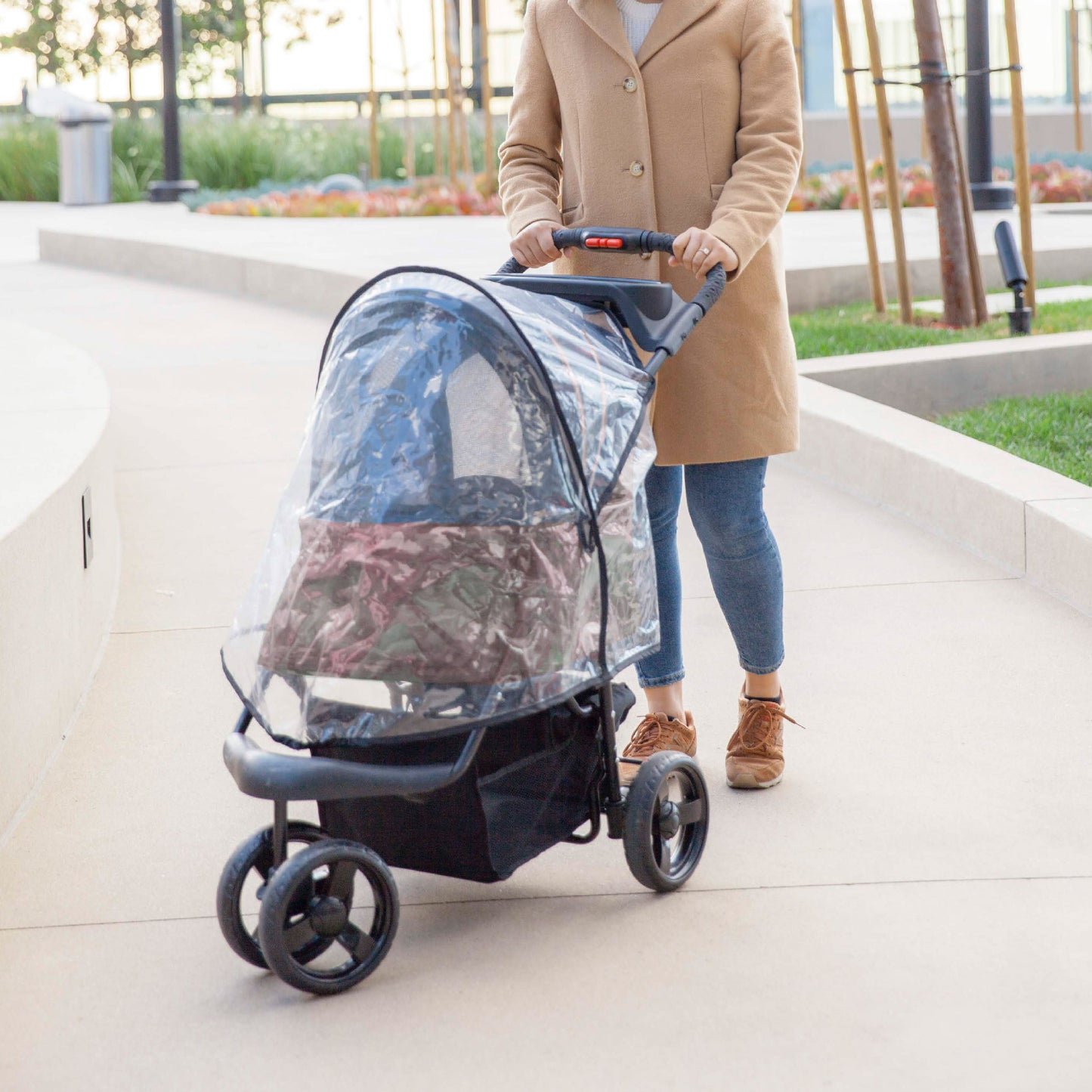Pet Stroller Rain Cover ONLY, Weather Protection Snow/Rain/Wind Cover for Dog/Cat/Pet Stroller with Ventilation, Foldable, Clear, One Size (COMPATIBLE WITH PETIQUE STROLLERS ONLY)