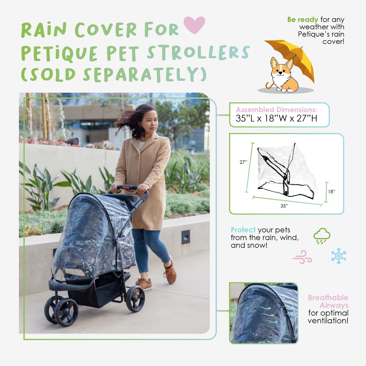rain cover for pet strollers