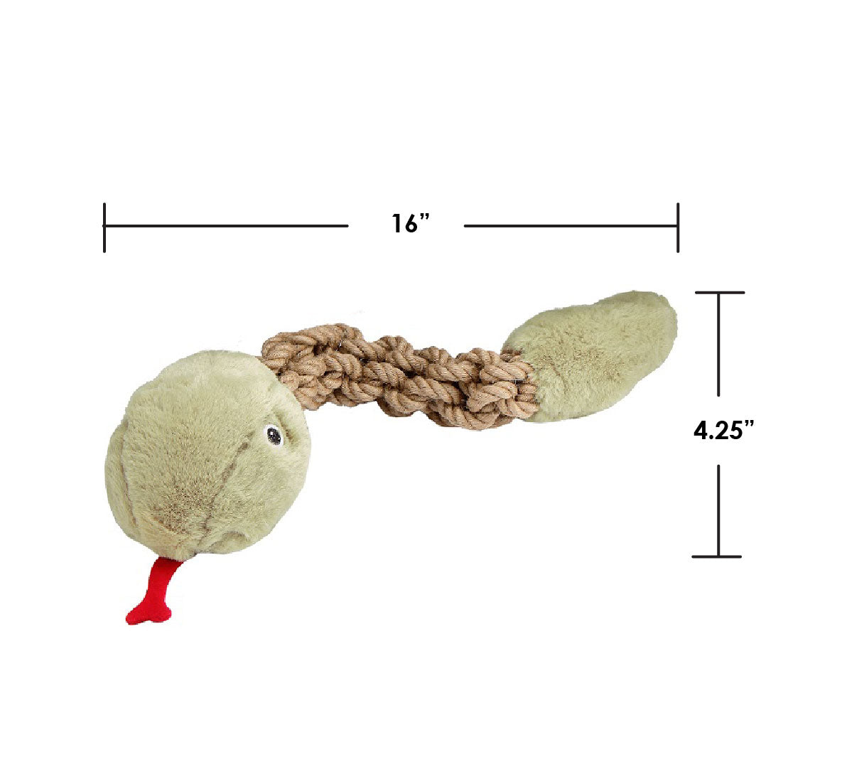Tough Hemp Rattlesnake Dog Toy: Non-Toxic, Squeaky & Crinkly, Mentally & Physically Stimulating for Chewing & Fetching, Durable Hemp Rope for Dental Cleaning & Gum Massage, Perfect for Chewers & Destructive Pets