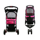 pink supernova revolutionary pet stroller front and back