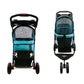light blue venus revolutionary pet stroller front and back