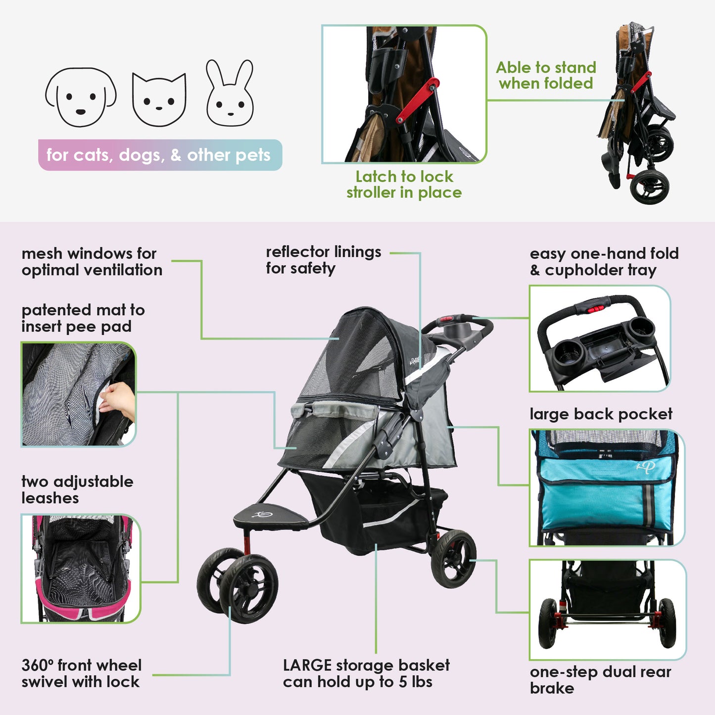 revolutionary pet stroller features