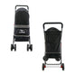 rollin pet stroller black front and back