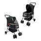 rollin pet stroller 3/4 view