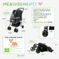 rollin pet stroller measurements