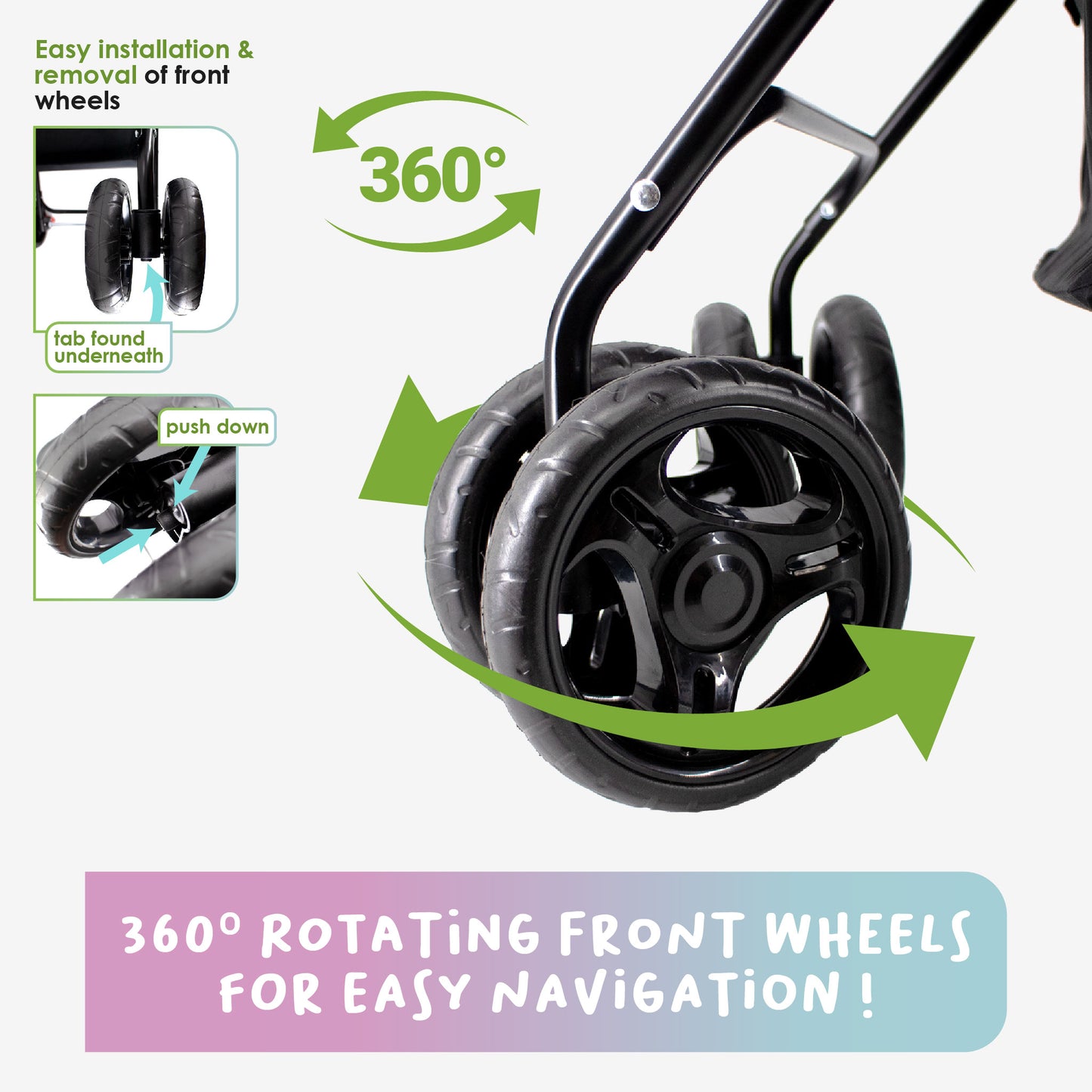 thick eva tires for rollin pet stroller