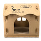 cardboard cat house with scratchers
