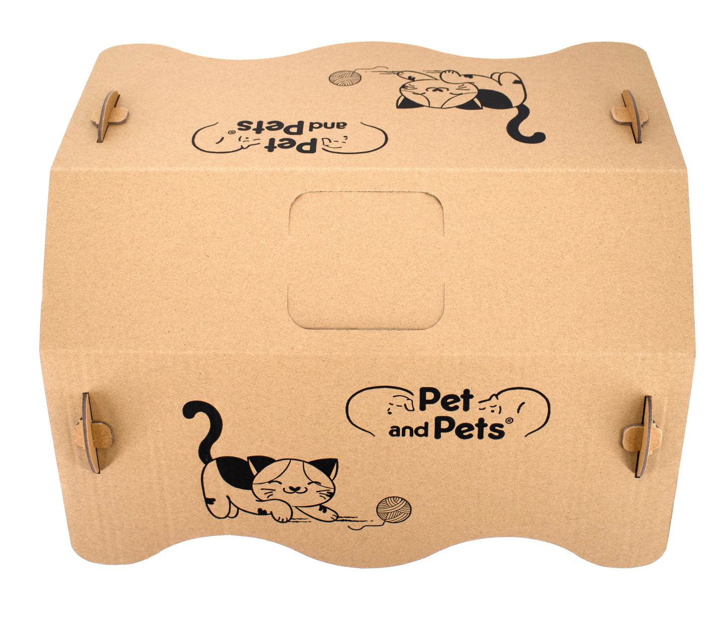 scratch pad cat house rooftop with handle