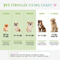 pet stroller sizing chart