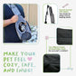 Sling Pet Carrier: Hands-Free, Over-the-Shoulder, Adjustable Leash, Padded Strap, Pee Pad Insert, Secure Pocket, Sturdy Board for Dogs, Cats, Small Animals, Supports up to 22 LBS