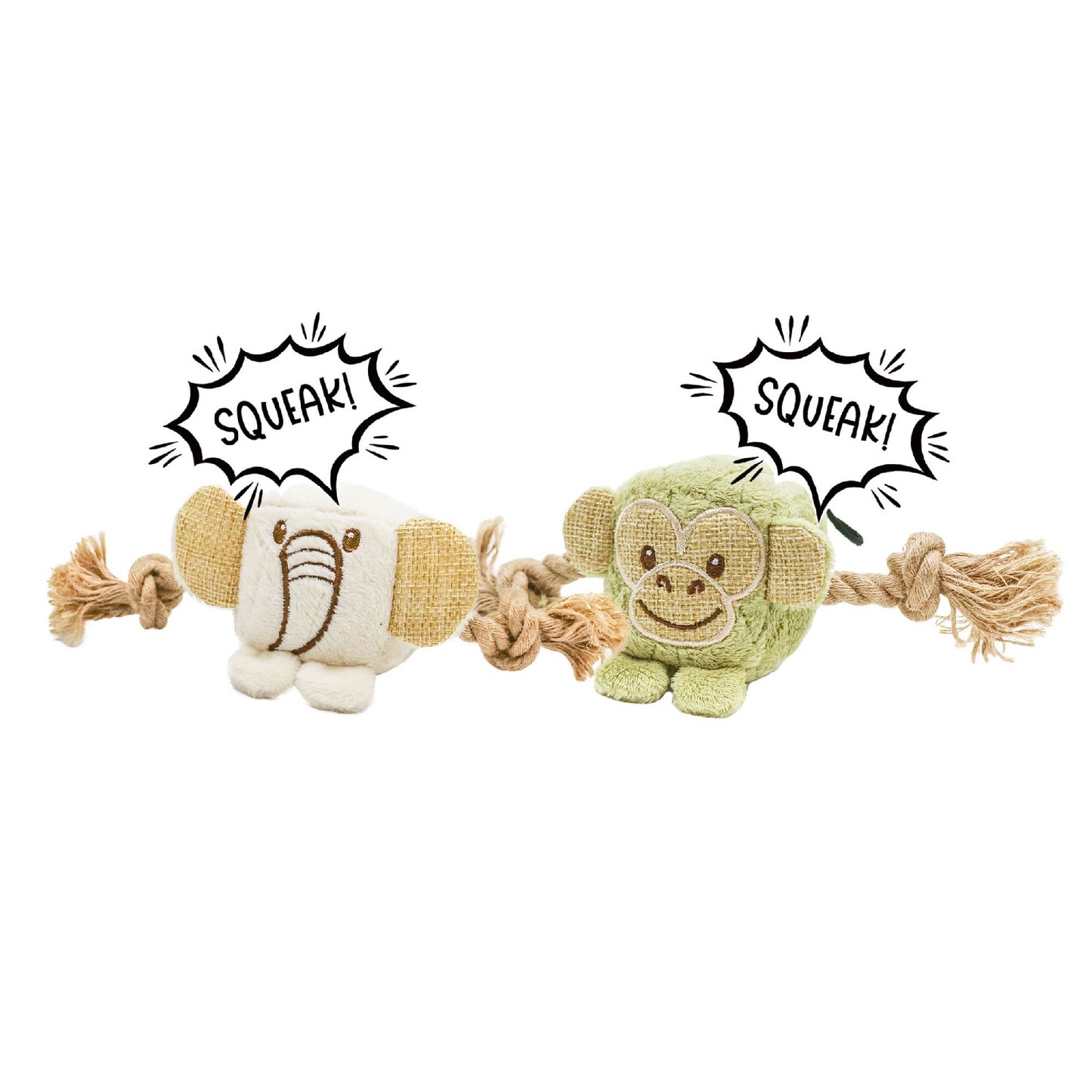 Petique 6 Piece Mini Hemp Pet Toy Bundle Pack: Eco-Friendly Pet Toys for Dogs & Cats, Non-Toxic, Durable, Squeaky Fun, Mentally Stimulating Chew Toys, Hemp Rope for Teeth Cleaning, Plaque Reduction, and Gum Massage, CE Certified Safe Pet Play Toys