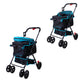 Swift Pet Stroller -  Quality Mesh Windows, Pee Pad Insert, Double Rear Brakes, Rotating Front Wheels, Lightweight, Three-Way Canopy, for Small Dogs/Cats, Supports pets up to 45LBS