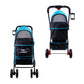 Swift Pet Stroller -  Quality Mesh Windows, Pee Pad Insert, Double Rear Brakes, Rotating Front Wheels, Lightweight, Three-Way Canopy, for Small Dogs/Cats, Supports pets up to 45LBS