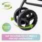 Swift Pet Stroller -  Quality Mesh Windows, Pee Pad Insert, Double Rear Brakes, Rotating Front Wheels, Lightweight, Three-Way Canopy, for Small Dogs/Cats, Supports pets up to 45LBS