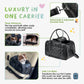 luxurious pet carrier in black