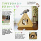 Tippy Peak Eco Pet House: 3 Double-Sided Scratch Boards, 100% Eco-Friendly, Non-Toxic, Sturdy, Easy to Build, Sustainable, Safe if Ingested, No Formaldehyde, Biodegradable, Compostable, for Cats, Bunnies & Small Animals