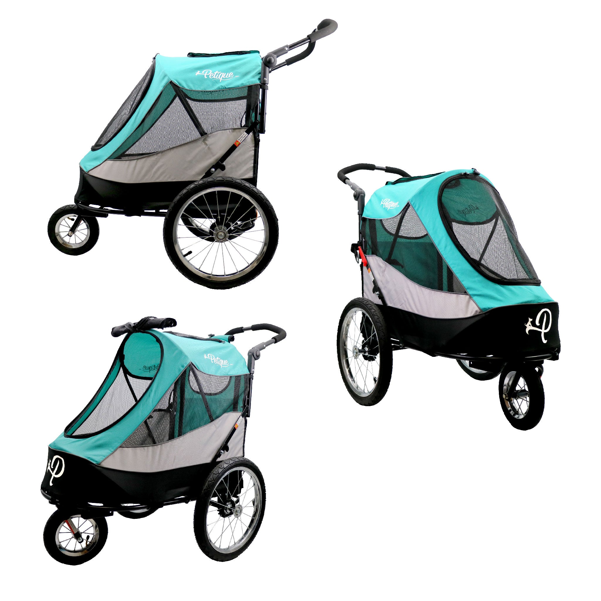 Trailblazer Pet Jogger Stroller Bike Trailer Shock Absorbing Bike Wheels Large Entry Way Peek a boo Window Small Medium Large Dogs Cats and