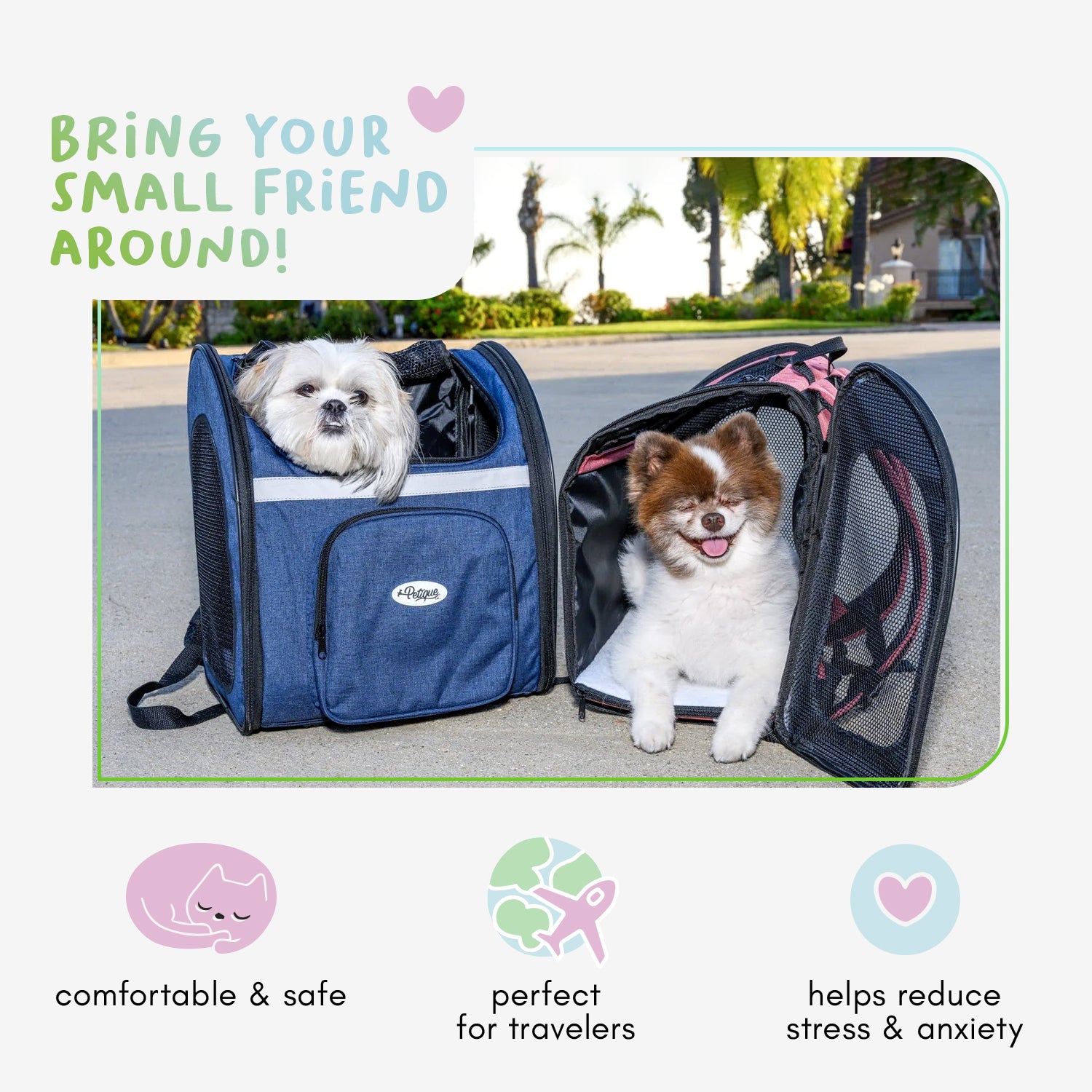 PetGains PGHC Egg-Shaped pet Travel Backpack - White 