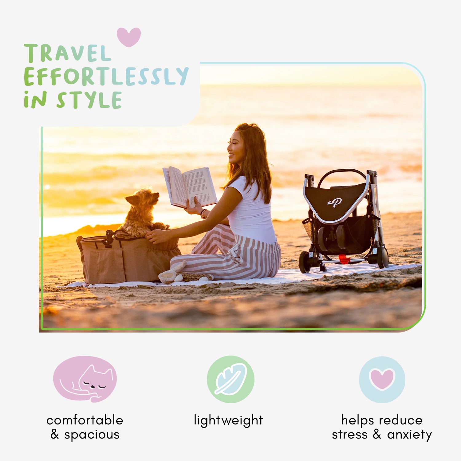 lightweight pet stroller