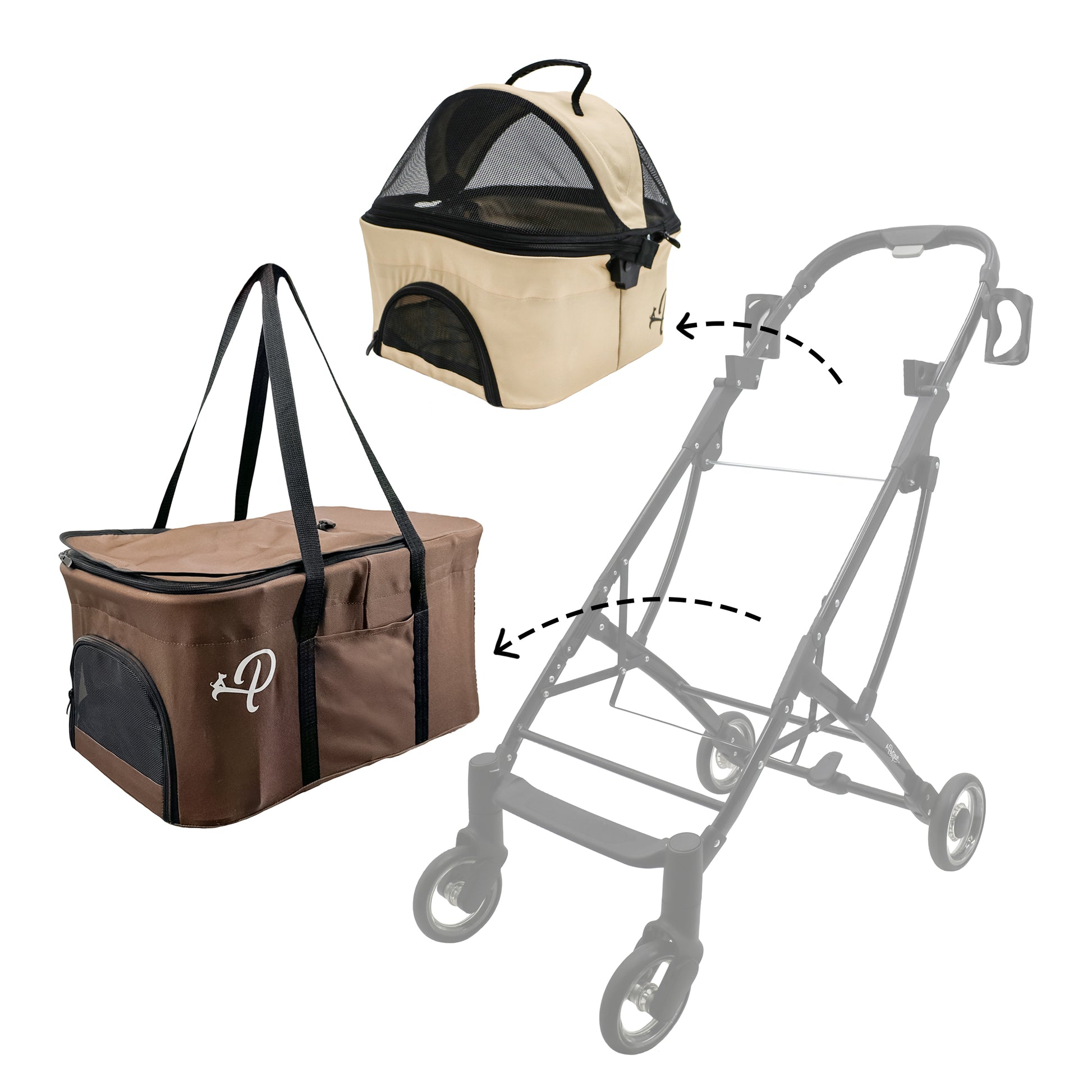 display4top pet travel stroller Deluxe Double Decker Pet Stroller
