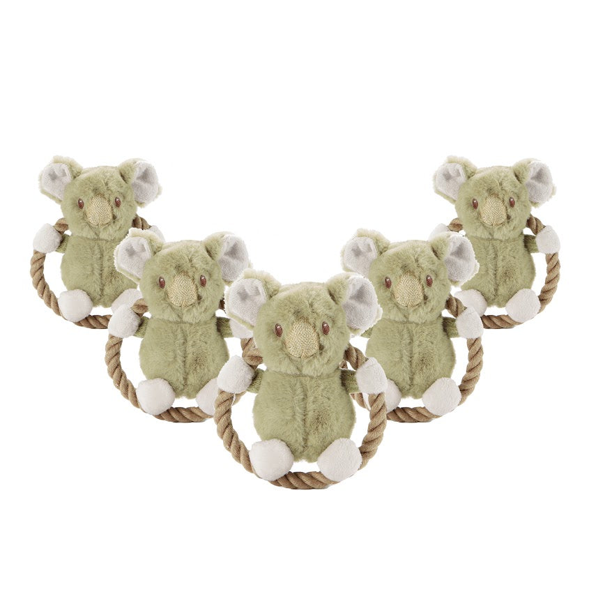 Hula Hemp Rope Koala Dog Toy: Fun Squeaker in Head, Stimulates Pets Mentally & Physically, Tough Hemp Rope for Holding, Fetching, & Tug of War, Non-Toxic, Cleans Teeth, Variety of Textures, for Pets