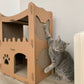 cat house with scratch boards