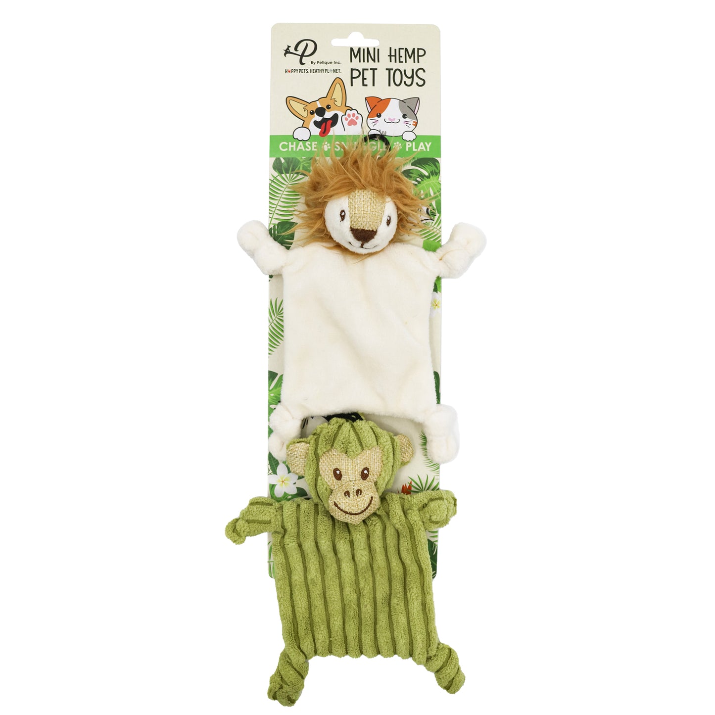 Mini Flying Hemp Monkey and Lion Dog Toys