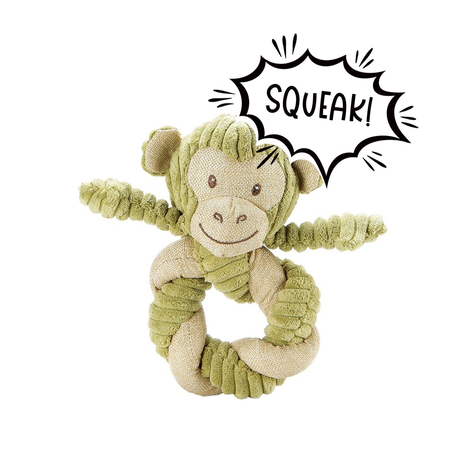 Hemp Monkey Twist Dog Toy