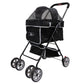 black pet stroller for pets