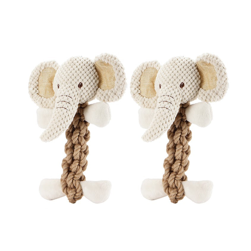 Tough Hemp Elephant Pet Toy x2