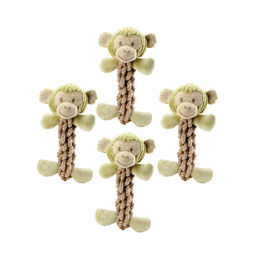 Tough Hemp Monkey Pet Toy x4