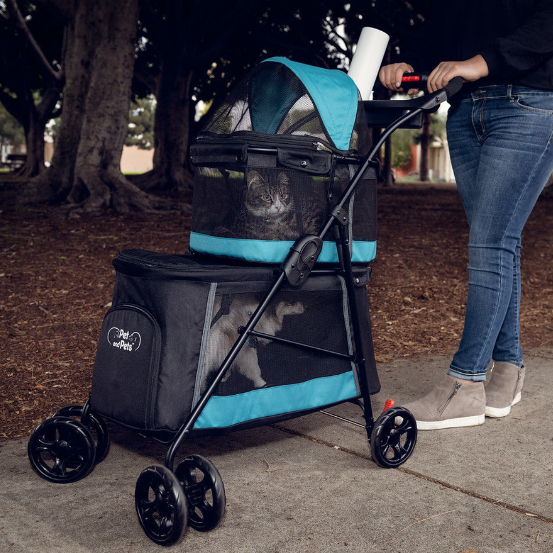 Pet and Pets by Petique Double Decker Pet Stroller for Dog, Cat, Small  Animal – Petique, Inc.