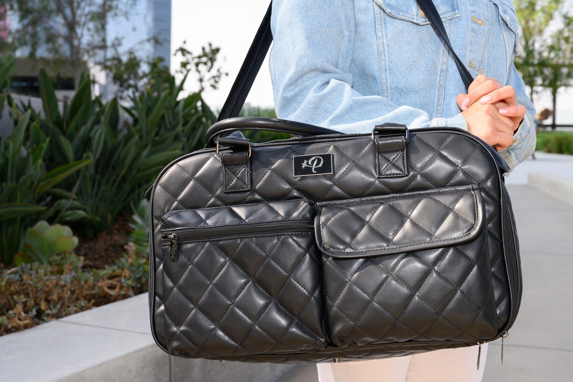Quilted Duffel Dog Carrier: Black – TeaCups, Puppies & Boutique
